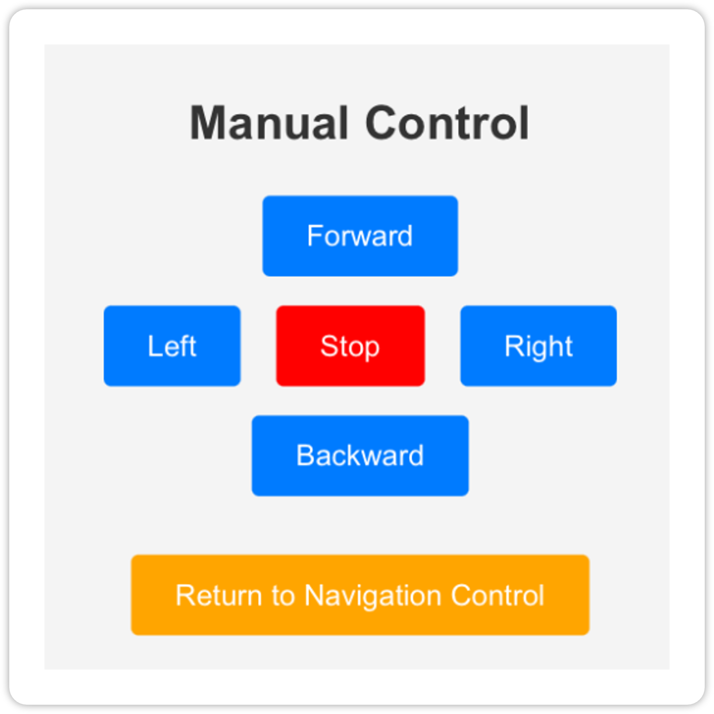 Delivery robot web UI